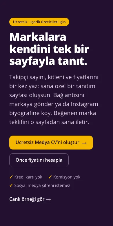 Medya CV telefondaki görünümü